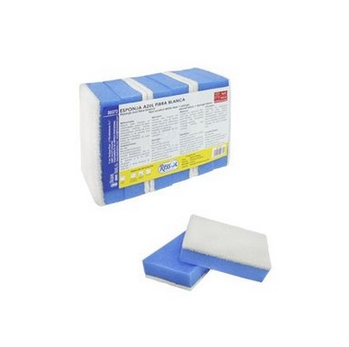 Esponja Az+Fibra Bca  8X12