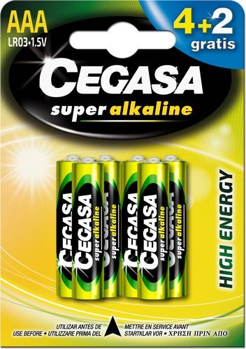 PILAS CEGASA AAA PLUS (MN2400-LR03) BLISTER DE 6 (4+2 gratis)