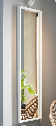 NISSEDAL Espejo, blanco, 40x150 cm