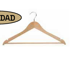 PERCHA SIN PINZAS MADERA (10uds)