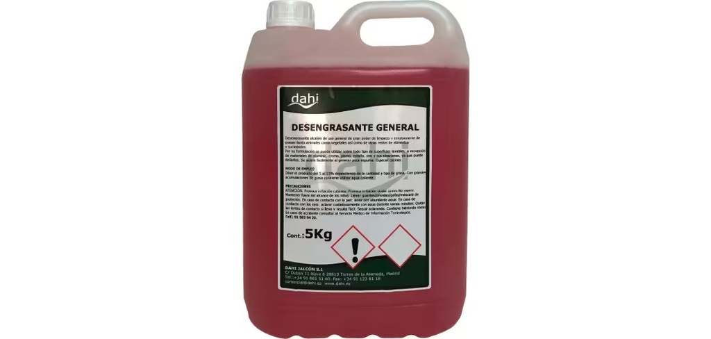 DESENGRASANTE GENERAL GARRAFA 5 L DAHI 