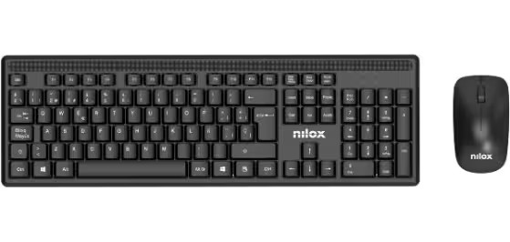 NILOX NXKMWE011 TECLADO RATÓN INCLUIDO OFICINA RF INALÁMBRICO ESPAÑOL NEGRO