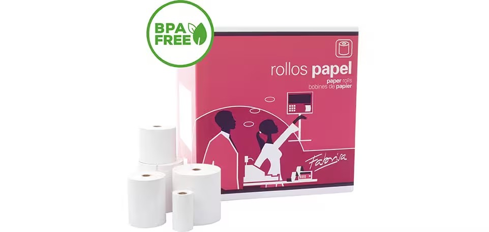 ROLLO DE PAPEL TÉRMICO 80 X Ø 72 X 12 MM X 76M 55 GR 1 COPIA SIN BISFENOL A
