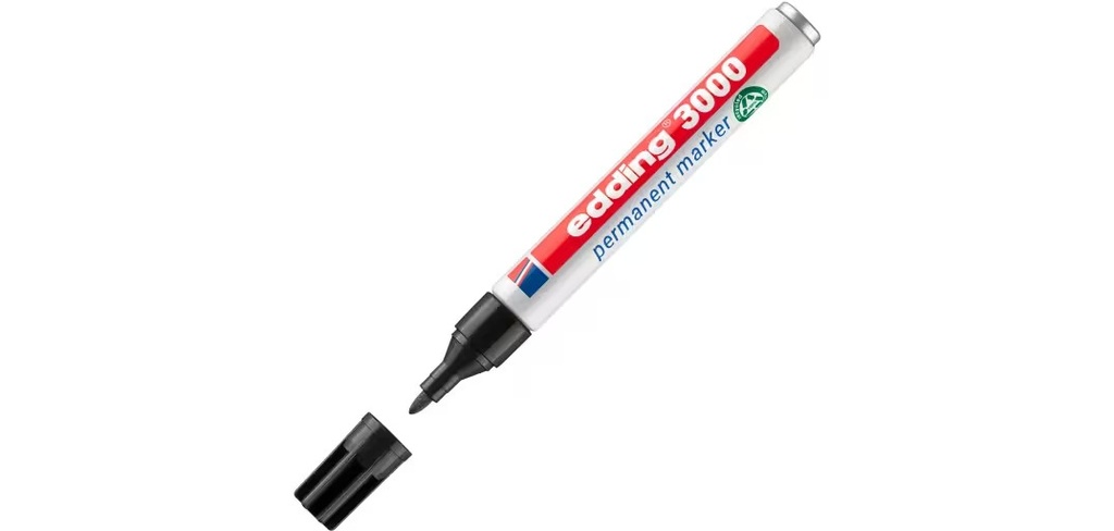 ROTULADOR PERMANENTE EDDING 3000 PUNTA 1,5 A 3 MM NEGRO