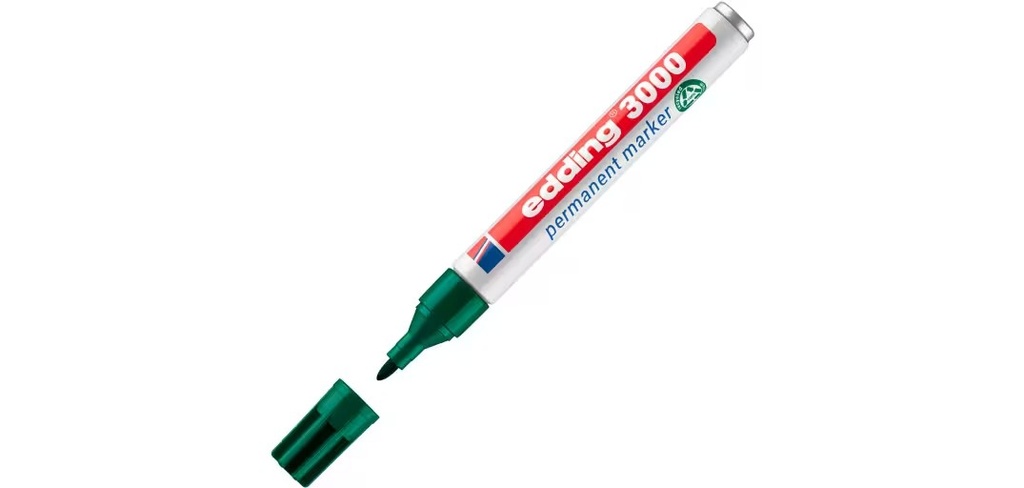 ROTULADOR PERMANENTE EDDING 3000 PUNTA 1,5 A 3 MM VERDE